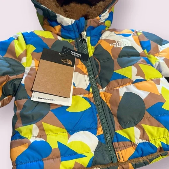 NWT Baby The North Face Reversible Mount Chimbo Geometric Winter Jacket 3-6 Mon - Picture 3 of 13